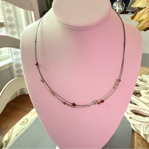 Sabika Crystal Floating Beaded Necklace Summer 2014 - Picture 2 of 9